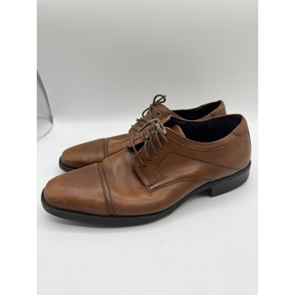 Johnston & Murphy Men’s Captoe Oxford Shoes Tan Sheepskin Soles Size 11M 20-1276